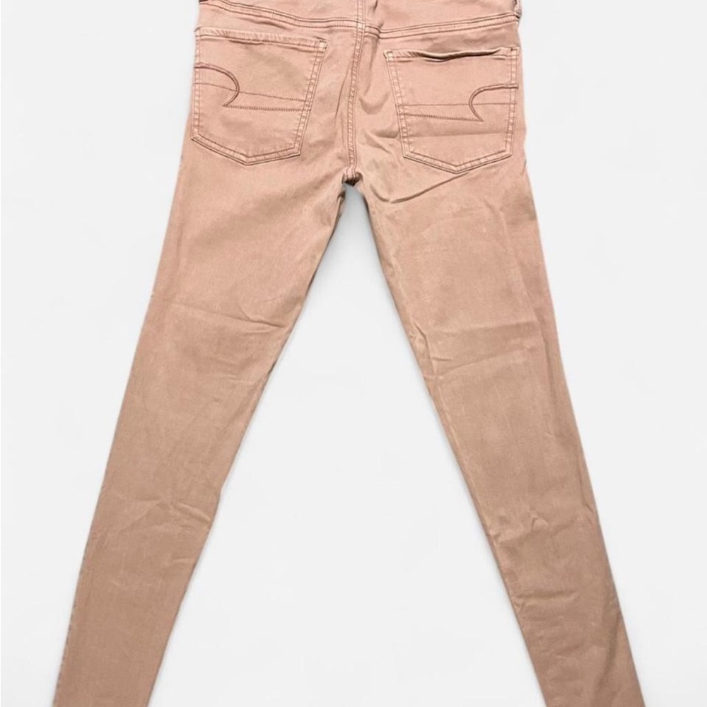 🦅 American Eagle Outfitters Jeggings~Women’s Sz 2 Reg~Rose/Pale Pink~Low-Rise - Picture 4 of 8